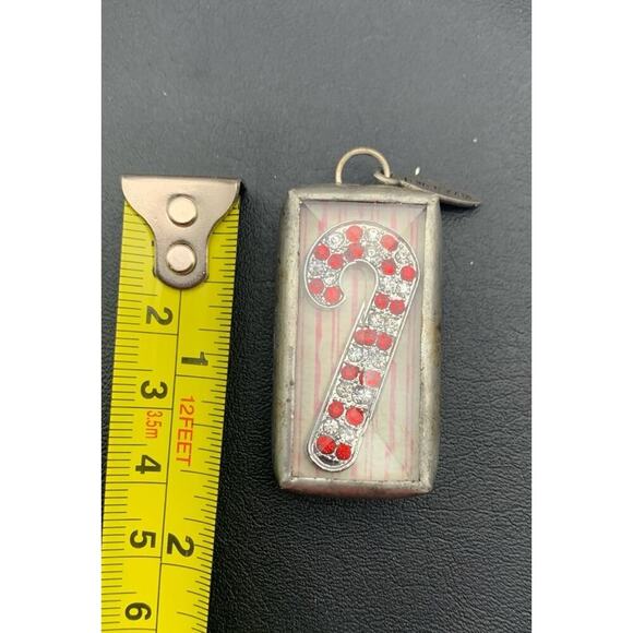 Jewel Kade 2 Sided Christmas Sparkly Candy Cane / Naughty Or Nice Pendant Charm - Picture 3 of 3